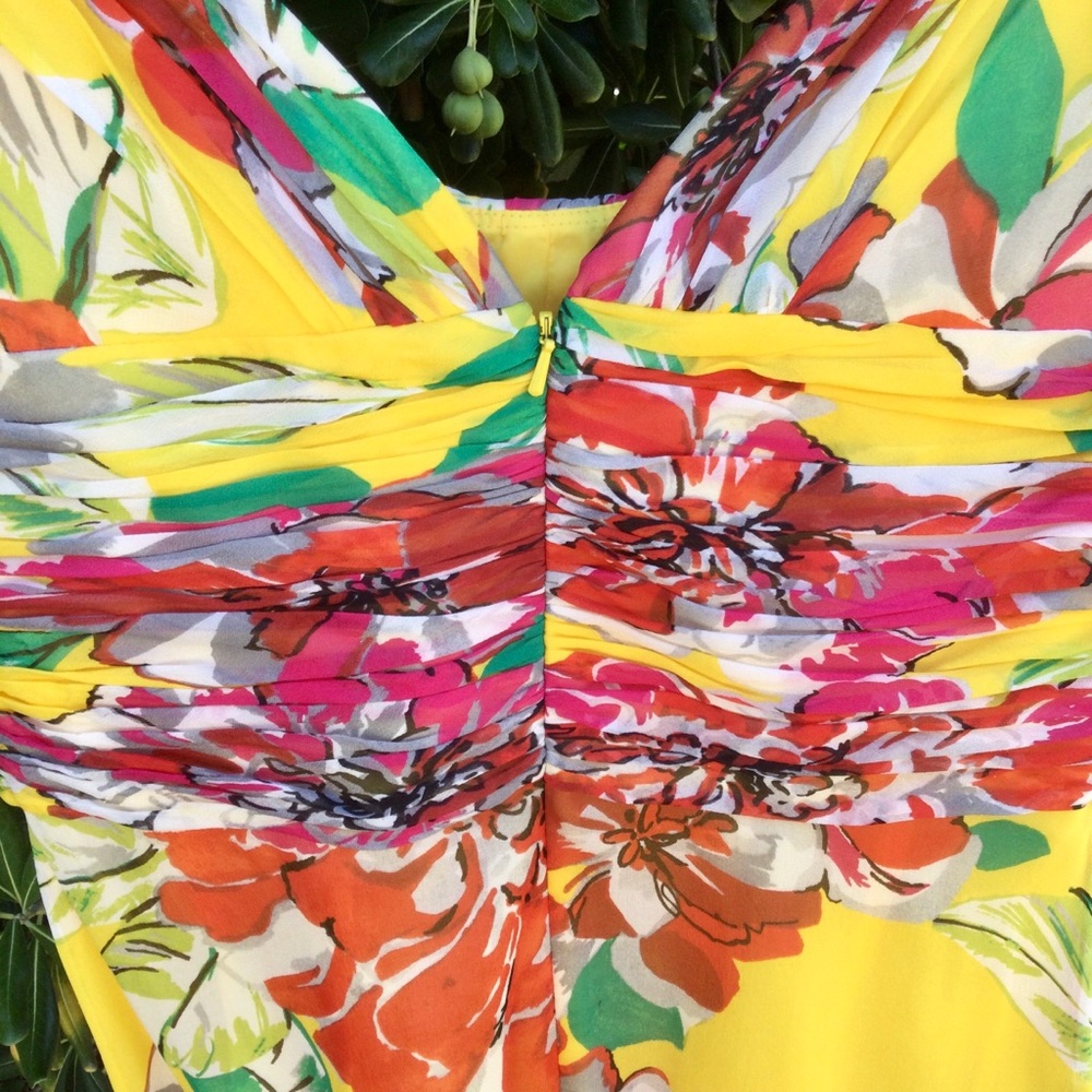 Floral Silk Dress (NWOT) - Picture 4 of 8
